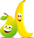 Pear and Banana Royalty Free Stock Photo