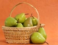 Pear basket Royalty Free Stock Photo