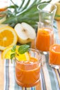 Pear,carrot and orange smoothie