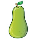 Pear cartoon isolated on white background Royalty Free Stock Photo