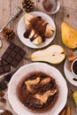 Pear and chocolate tart. Royalty Free Stock Photo