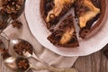 Pear and chocolate tart. Royalty Free Stock Photo