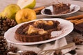 Pear and chocolate tart. Royalty Free Stock Photo