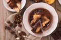 Pear and chocolate tart. Royalty Free Stock Photo