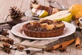 Pear and chocolate tart. Royalty Free Stock Photo