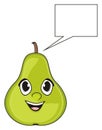 Pear with clean footnote Royalty Free Stock Photo