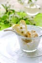 Pear and curd dessert Royalty Free Stock Photo
