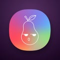 Pear cute kawaii app character