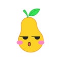 Pear cute kawaii vector character