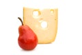 Pear & Emmenthal Cheese Royalty Free Stock Photo