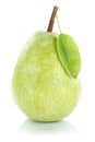 Pear fresh fruit green on white