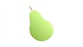 Pear fresh fruit vector icon. Cartoon pear illustration organic green flat fruit background symbol Royalty Free Stock Photo