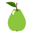 Pear Fresh, whole fruit on a white background. Vector.