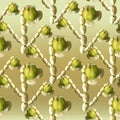 Pear fruit and alphbet P seamless pattern