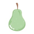 Pear fruit fresh nutrition cartoon isolated icon white background Royalty Free Stock Photo