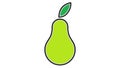 Pear fruit illustration, fruits illustration