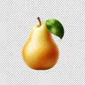 Pear fruit isolated on transparent background Royalty Free Stock Photo