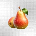 Pear fruit isolated on transparent background Royalty Free Stock Photo