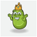 Pear Fruit Mascot Character Cartoon With Dont Know Smile expression Royalty Free Stock Photo