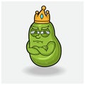 Pear Fruit Mascot Character Cartoon With Jealous expression