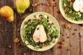 Pear fruit salad with lettuce Royalty Free Stock Photo