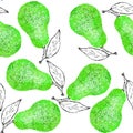 Pear fruit texture pattern watercolor design illustration