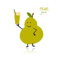 Pear, funny character for your design