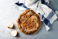 Pear galette cake with walnuts and cinnamon