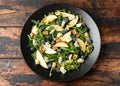 Pear Gorgonzola cheese, blueberries and Walnut Salad. Healthy food Royalty Free Stock Photo