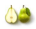 Pear and half Pear Royalty Free Stock Photo