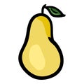 Pear - Hand Drawn Doodle Icon Royalty Free Stock Photo