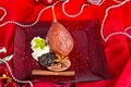 Pear helene in red wine Royalty Free Stock Photo