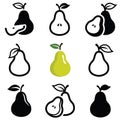 Pear icon vector illustration Royalty Free Stock Photo