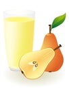 Pear juice vector illustration Royalty Free Stock Photo
