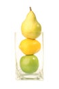 Pear, Lemon, Apple isolated