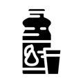 pear nectar glyph icon vector illustration Royalty Free Stock Photo