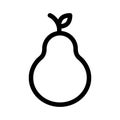 Pear outline icon, line vector sign, linear pictogram isolated on white