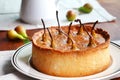 Pear pie, deep dish homemade pastry Royalty Free Stock Photo