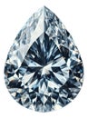 Classic Pear Cut Diamond Gemstone Royalty Free Stock Photo