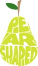 Pear Shaped Typography Vector