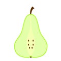 Pear sliced vector icon illustration isolated on white background