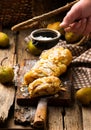 Pear strudel .selective focus. Royalty Free Stock Photo