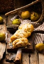 Pear strudel .selective focus. Royalty Free Stock Photo