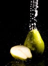 Pear under water jets