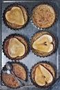 Pear and vanilla custard tarts