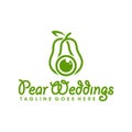 Pear wedding outline logo