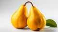 Pear on white background. Generative AI. Royalty Free Stock Photo