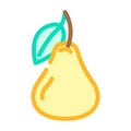 pear whole one color icon vector illustration Royalty Free Stock Photo