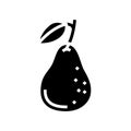 pear whole one glyph icon vector illustration Royalty Free Stock Photo