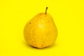 Pear on yellow background, fruit, photo